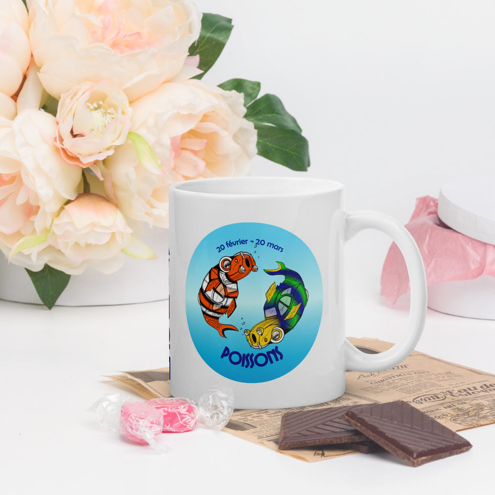 MUG - ASTRODEUCHE - POISSONS - Personnalisable