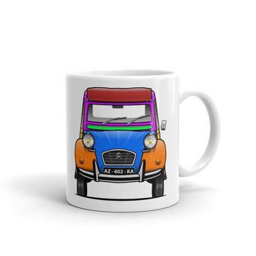MUG - 2CV6 - DOS FACE - COULEUR PERSONNALISABLE - 325ml